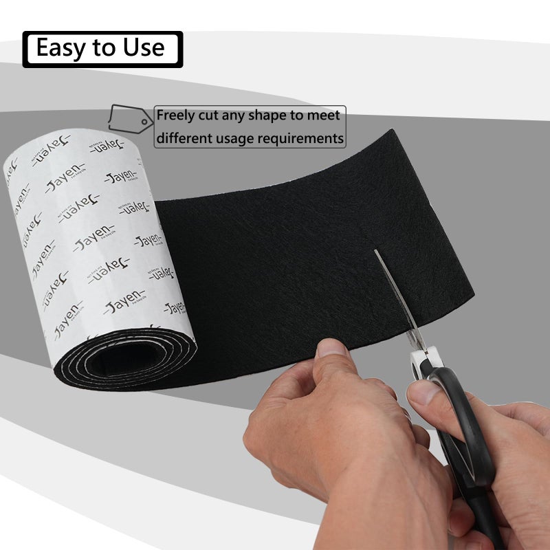 Jayen Felt Furniture Pads - 5x40 inch Self Adhesive Felt Pads Roll - Free Cut to Protect Flooring - Image 5